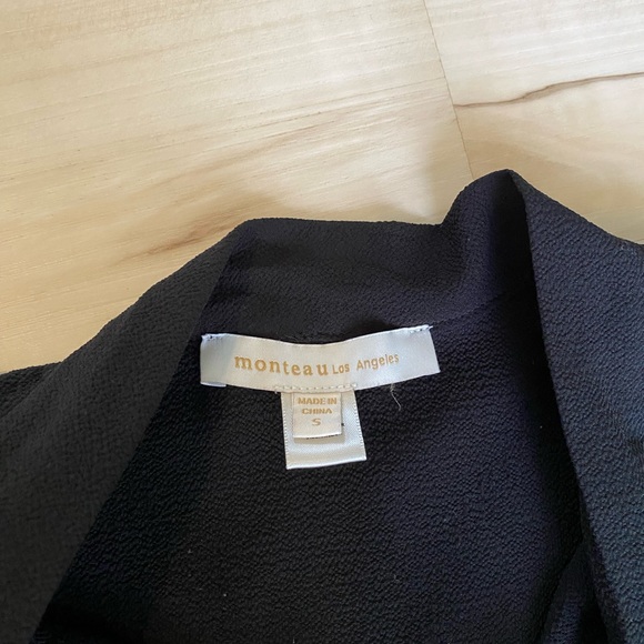 Monteau Los Angeles Stretch Sleeveless Black Blouse Top Medium-##107 - Picture 2 of 2